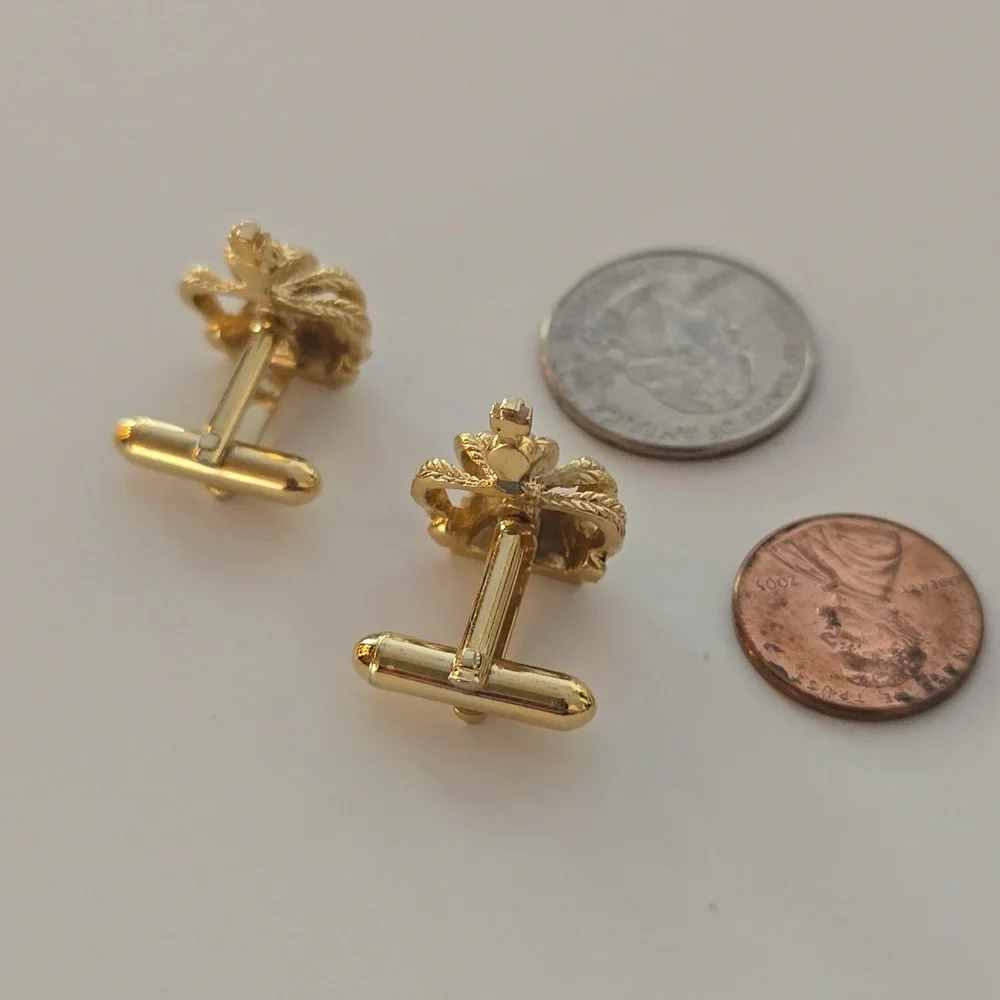 Gold Crown Stud Earrings